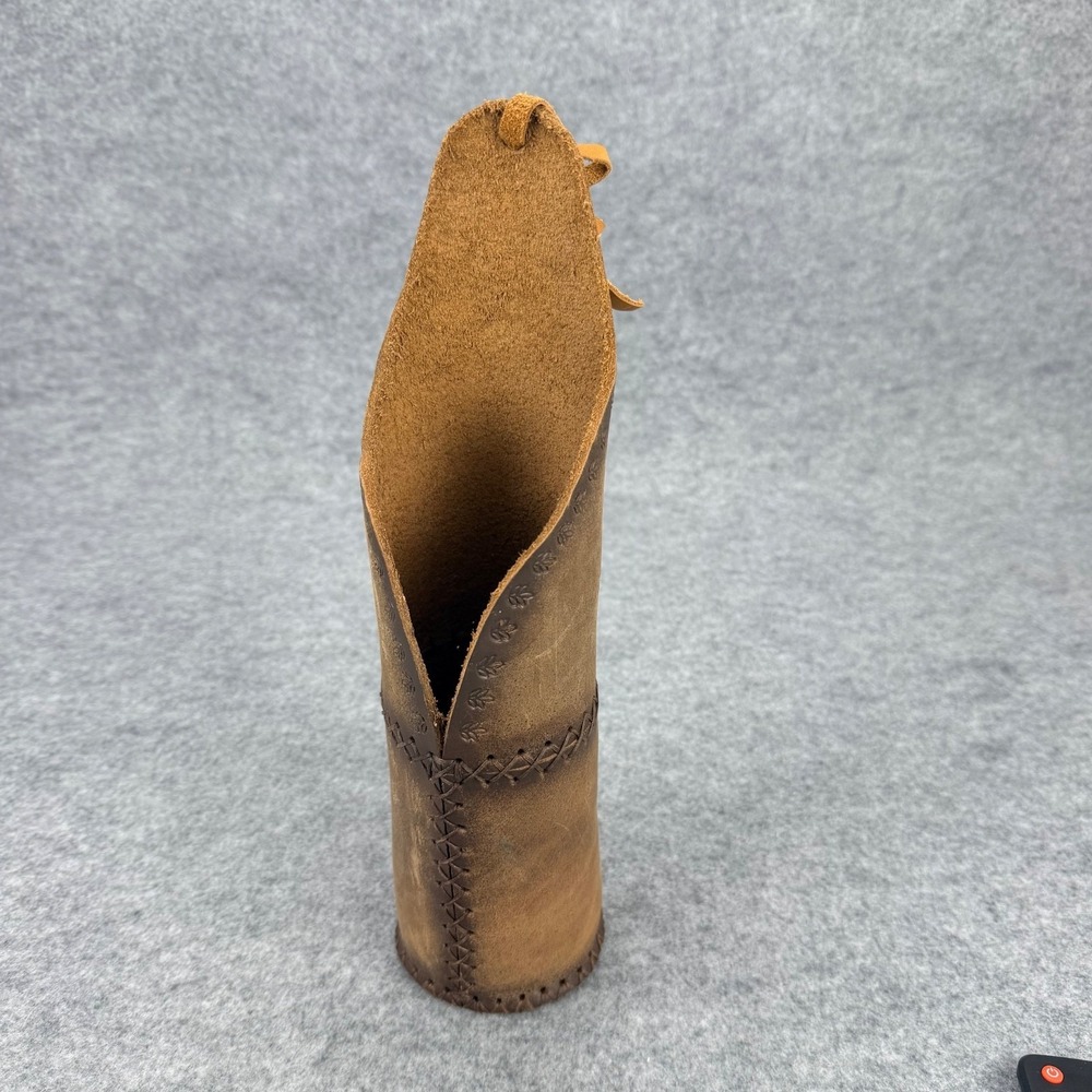 Handmade Genuine Leather Water Bottle Holder Carrier Sleeve Pouch Rustic Brown